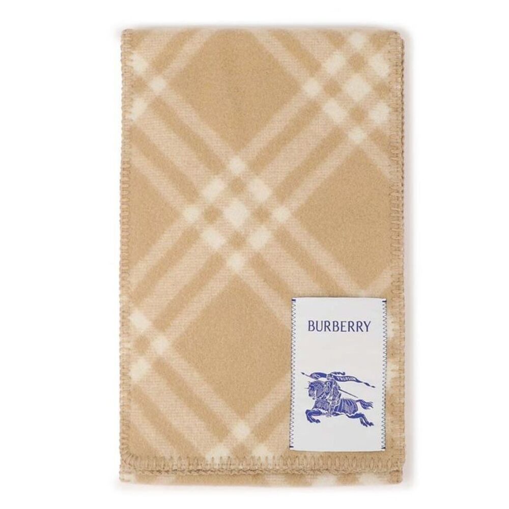 Checked Wool Scarf - Picture 4 of 8